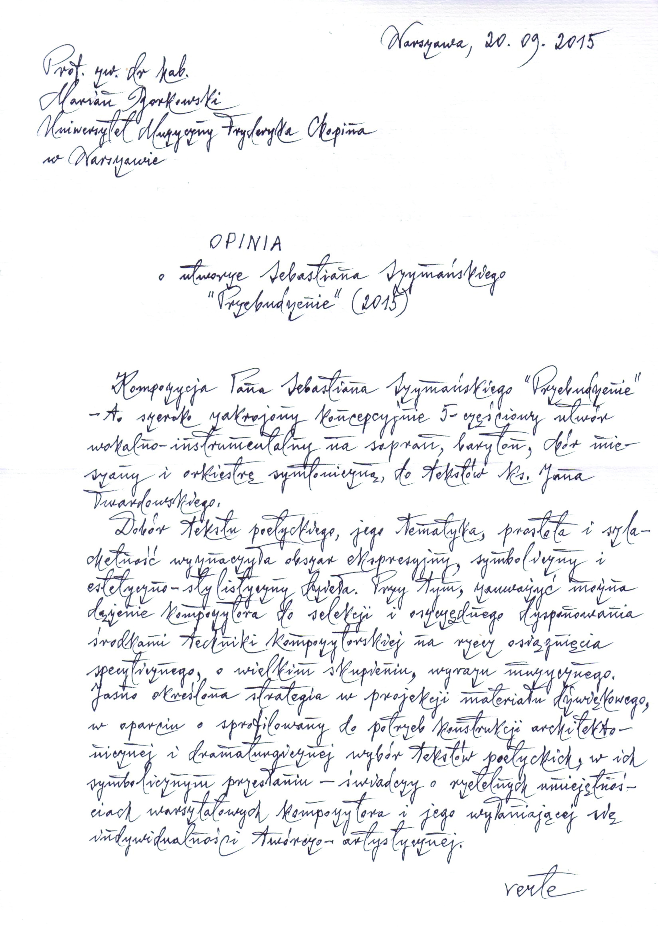 1 opinia prof. zw. dr hab.Marian Borkowski o PRZEBUDZENIE